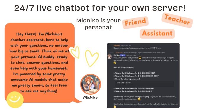 Michiko AI Discord Bot Interface - Best AI Study Assistant